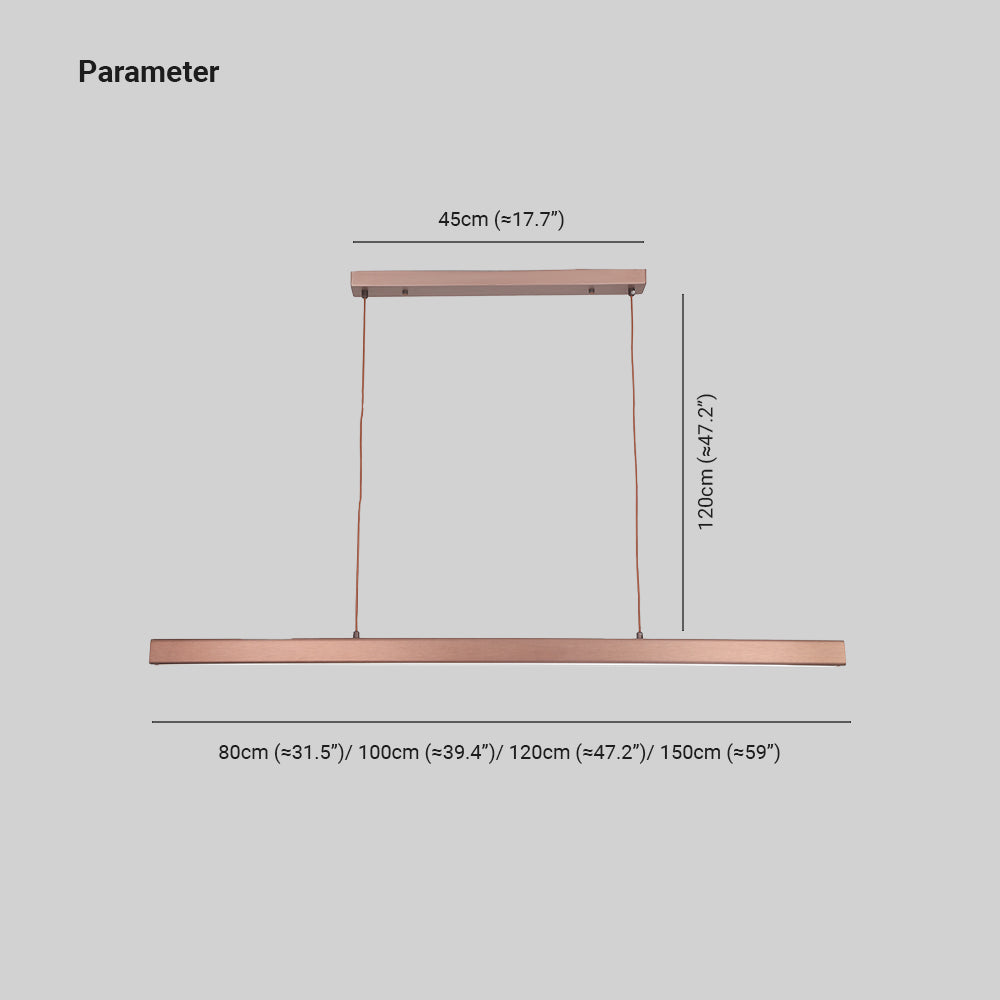 Edge Modern Linear Metal LED Pendant Light