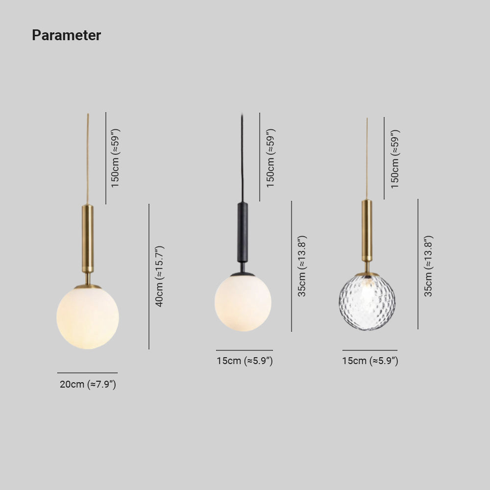 Valentina Modern Glass Ball Pendant Light - Letslighting