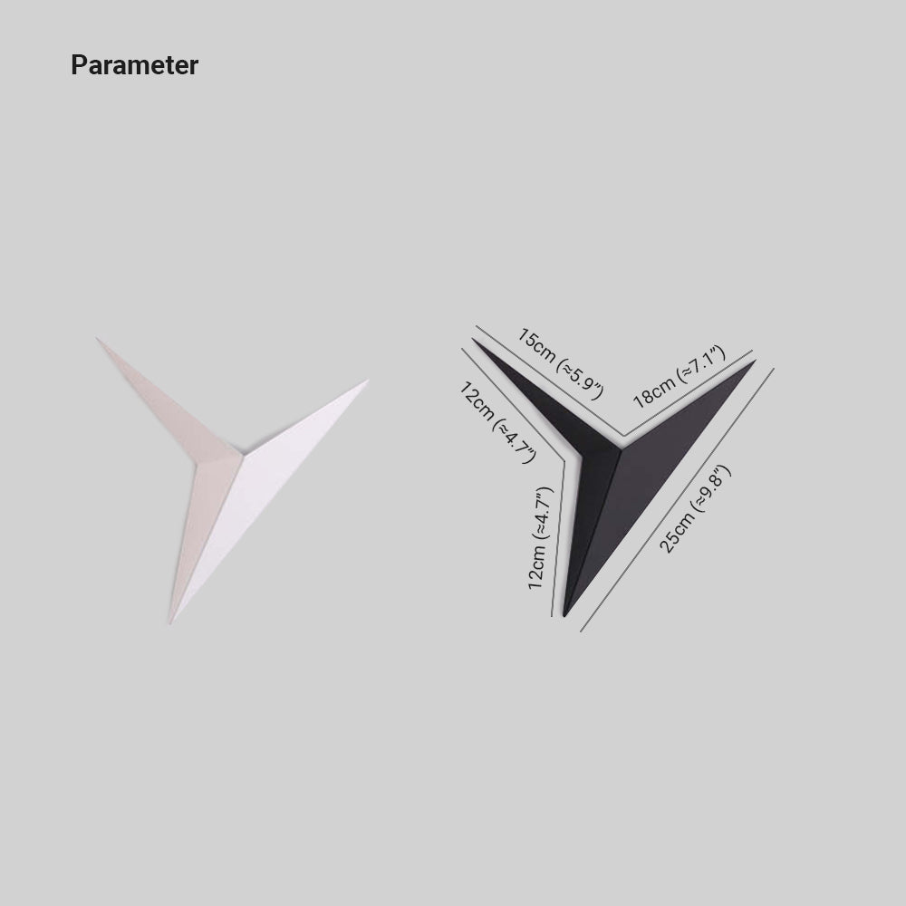 Orr Metal Modern LED Wall lamps for Bedroom, Triangle