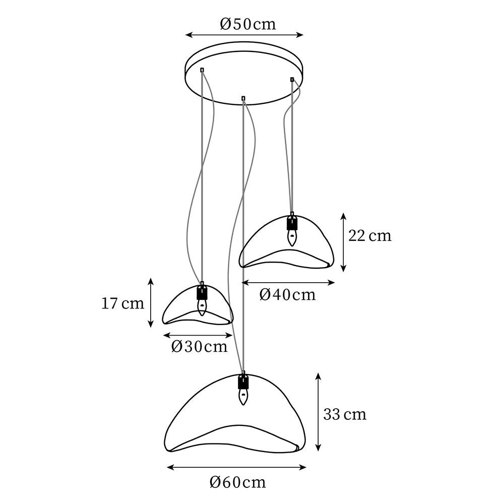 Aneko Chandelier Wabi-Sabi Organic Elegance - Letslighting