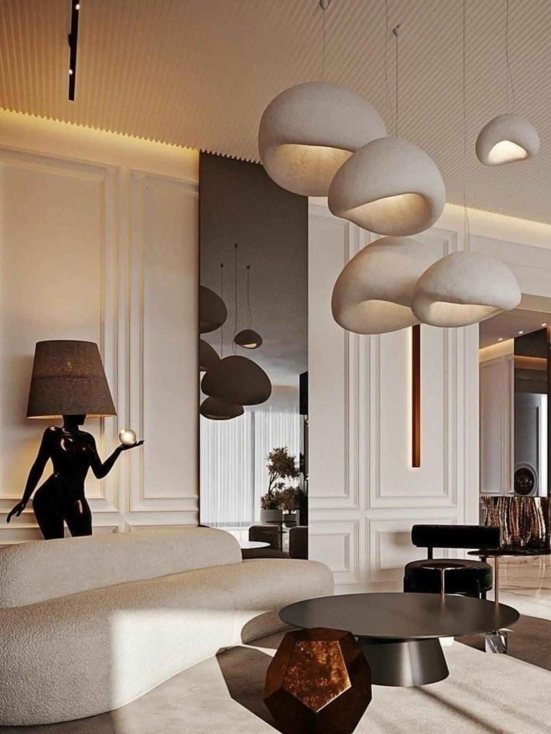 Chandelier Wabi-Sabi Pebble Cluster Organic Form Minimalist Artistic - Letslighting