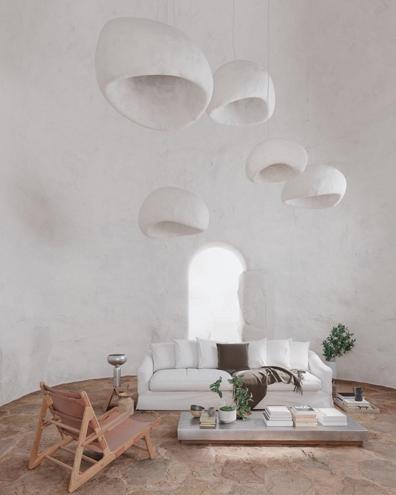 Chandelier Wabi-Sabi Pebble Cluster Organic Form Minimalist Artistic - Letslighting
