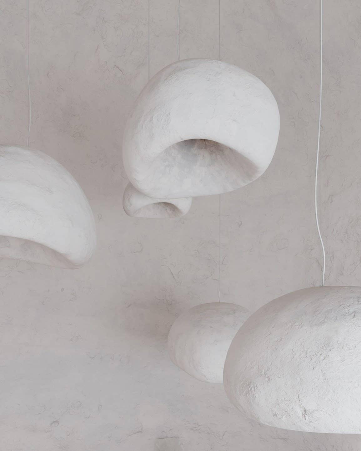 Chandelier Wabi-Sabi Pebble Cluster Organic Form Minimalist Artistic - Letslighting