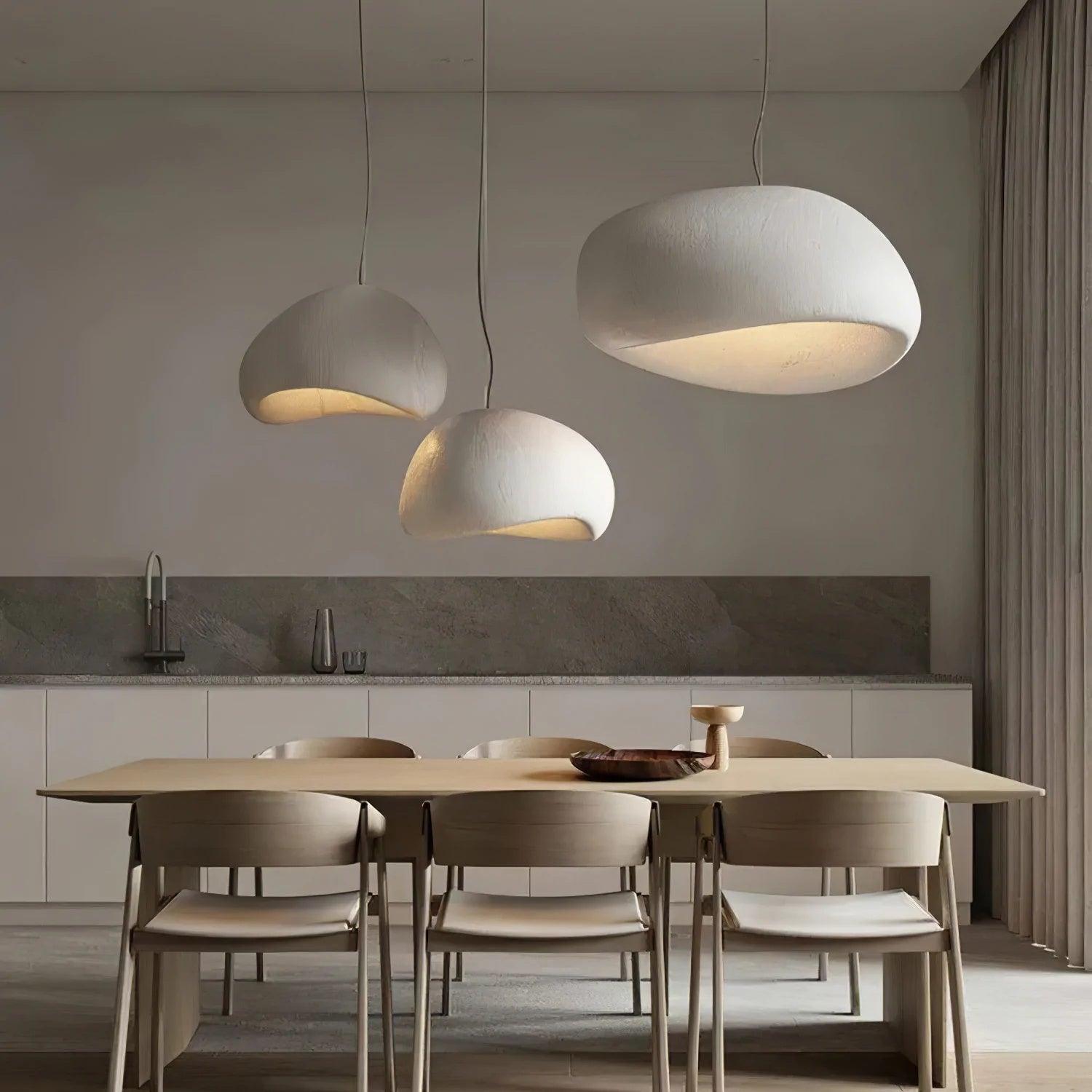 Chandelier Wabi-Sabi Pebble Cluster Organic Form Minimalist Artistic - Letslighting