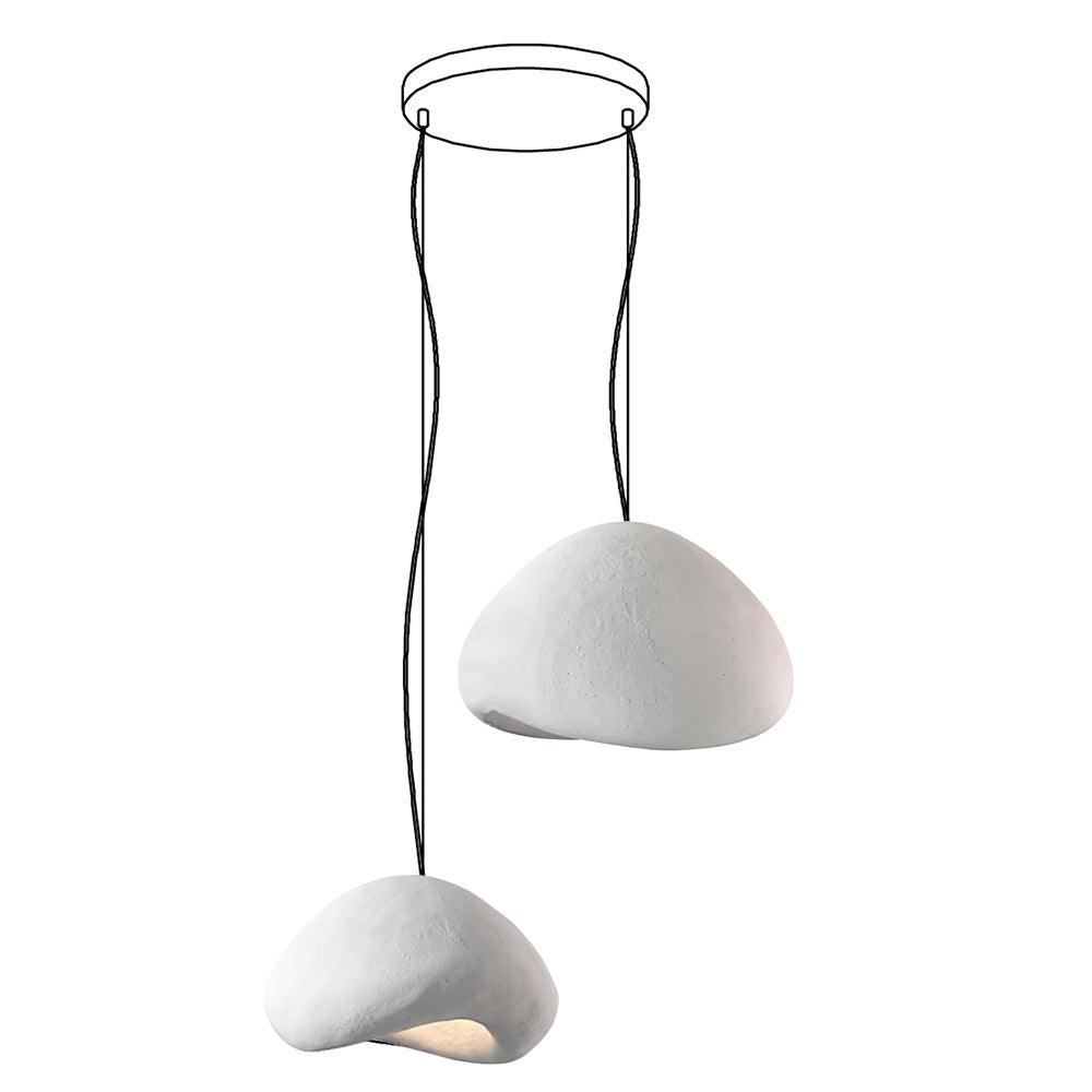 Chandelier Wabi-Sabi Pebble Cluster Organic Form Minimalist Artistic - Letslighting