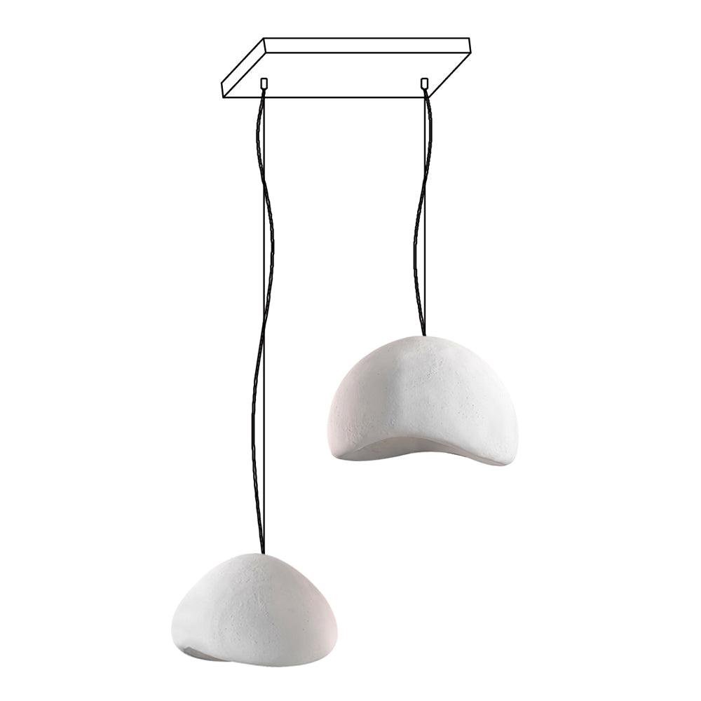 Chandelier Wabi-Sabi Pebble Cluster Organic Form Minimalist Artistic - Letslighting