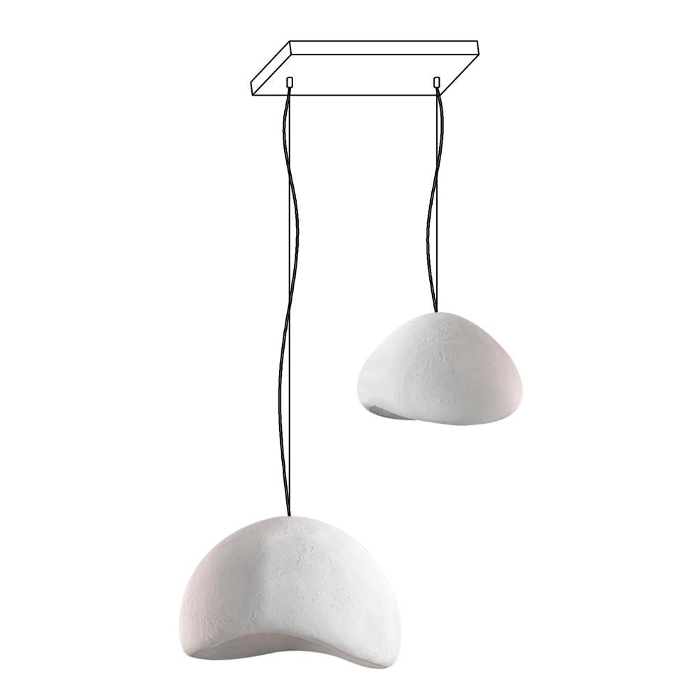 Chandelier Wabi-Sabi Pebble Cluster Organic Form Minimalist Artistic - Letslighting