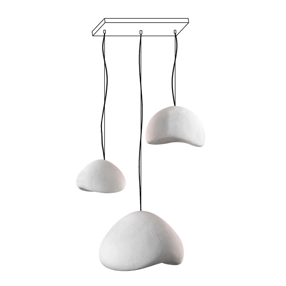 Chandelier Wabi-Sabi Pebble Cluster Organic Form Minimalist Artistic - Letslighting