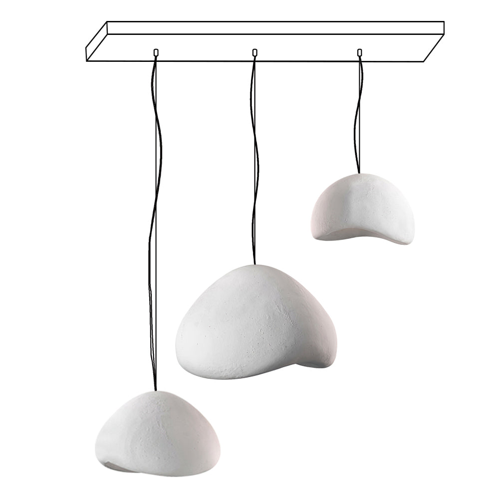 Chandelier Wabi-Sabi Pebble Cluster Organic Form Minimalist Artistic - Letslighting