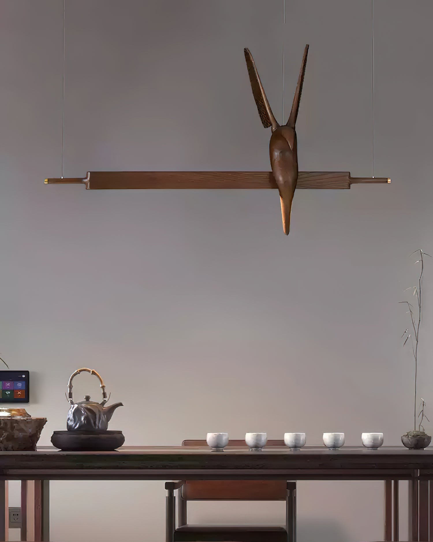 Varinisra Sculptural Oak Pendant Light - Letslighting