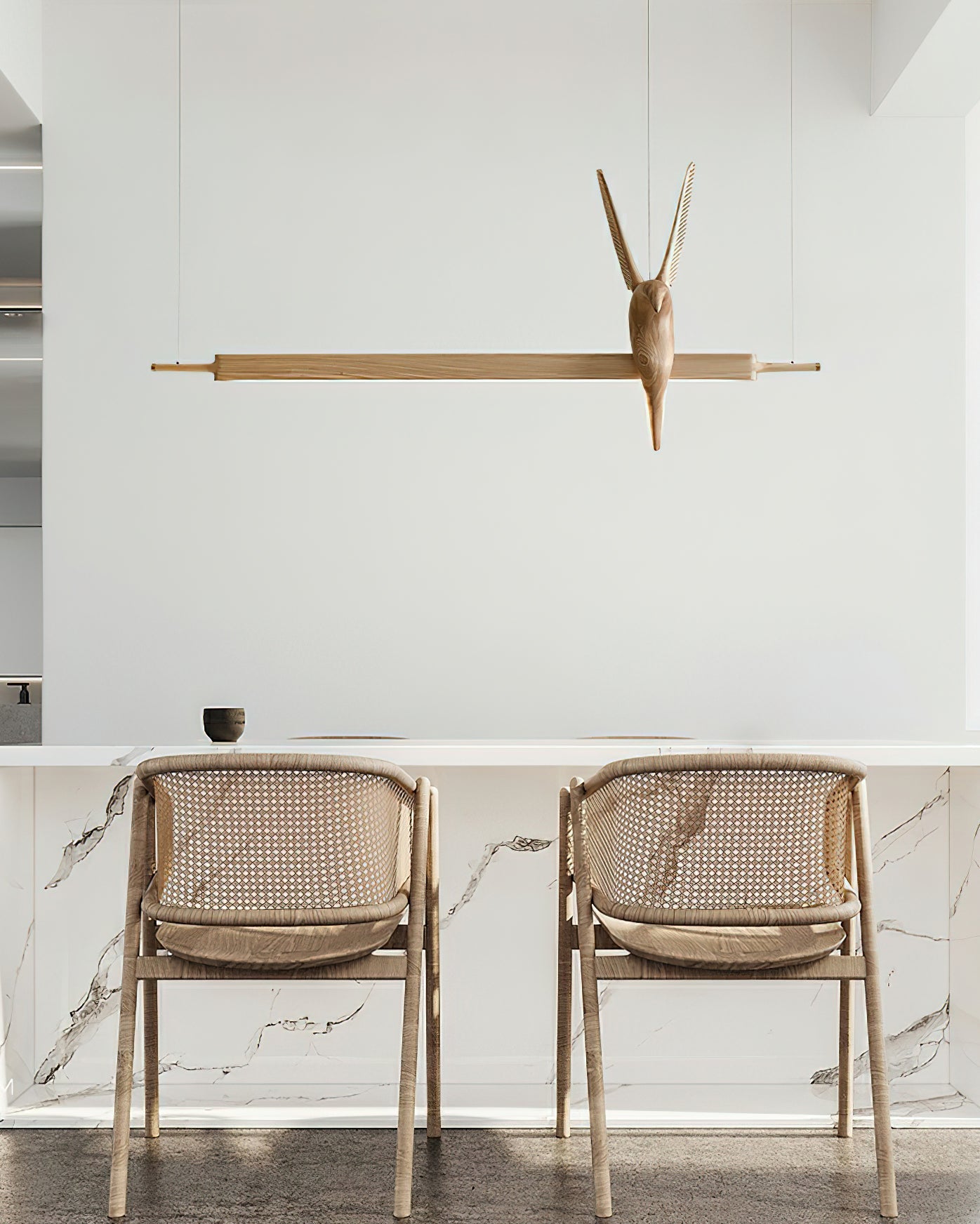 Varinisra Sculptural Oak Pendant Light - Letslighting