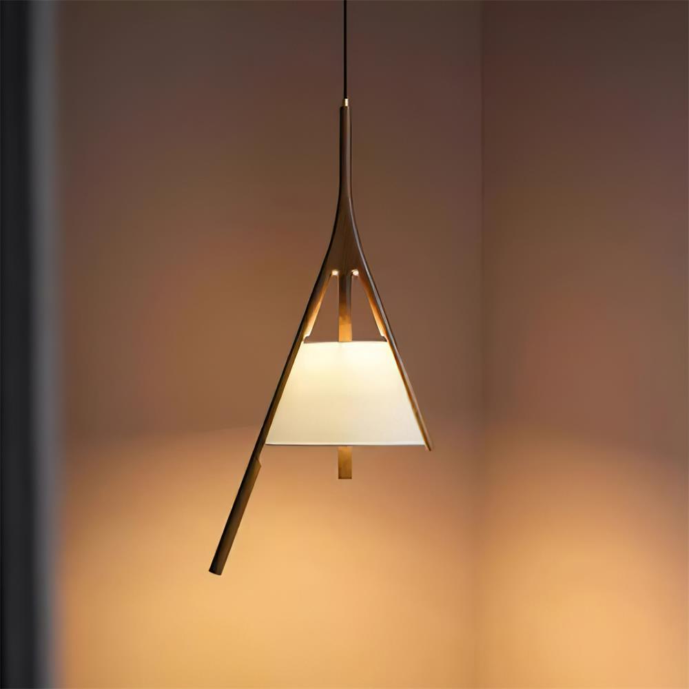 Zovenarae Triangular Wood Pendant Light - Letslighting