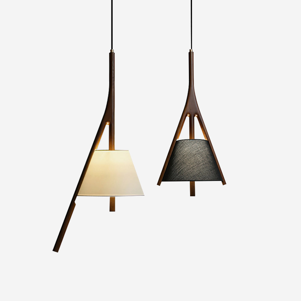 Zovenarae Triangular Wood Pendant Light - Letslighting