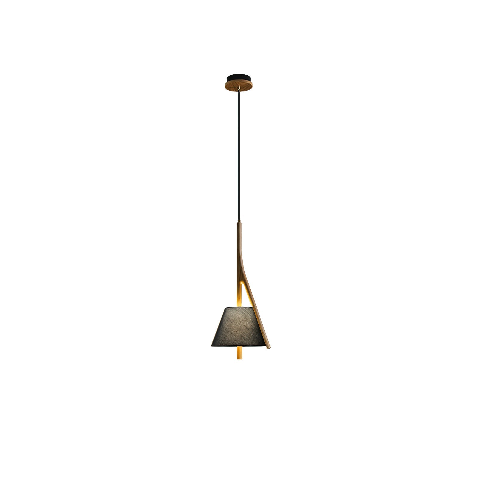 Zovenarae Triangular Wood Pendant Light - Letslighting