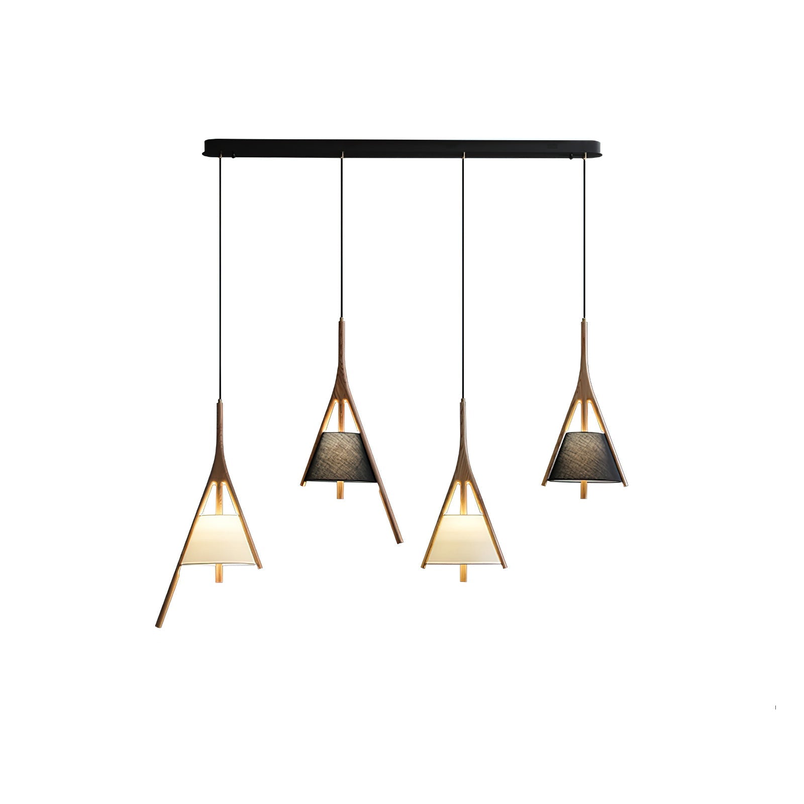 Zovenarae Triangular Wood Pendant Light - Letslighting