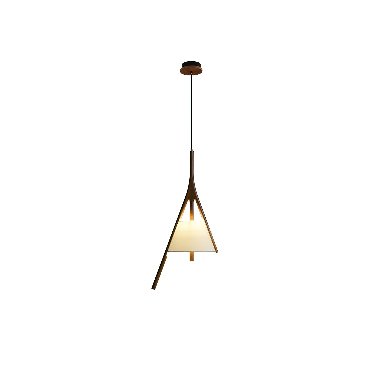 Zovenarae Triangular Wood Pendant Light - Letslighting