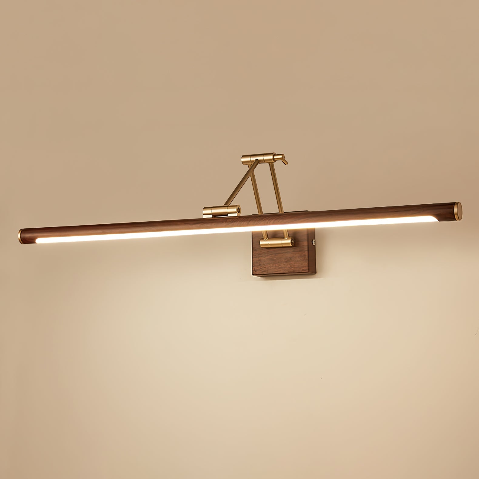 Walnut Color Linear Adjustable Wall Light - Letslighting