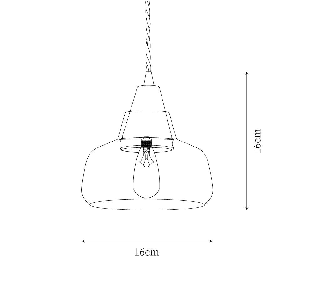 Walnut Glass Pendant Lamp - Letslighting