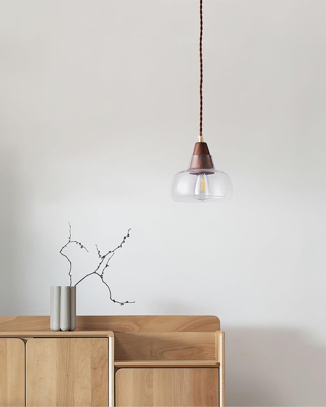 Walnut Glass Pendant Lamp - Letslighting