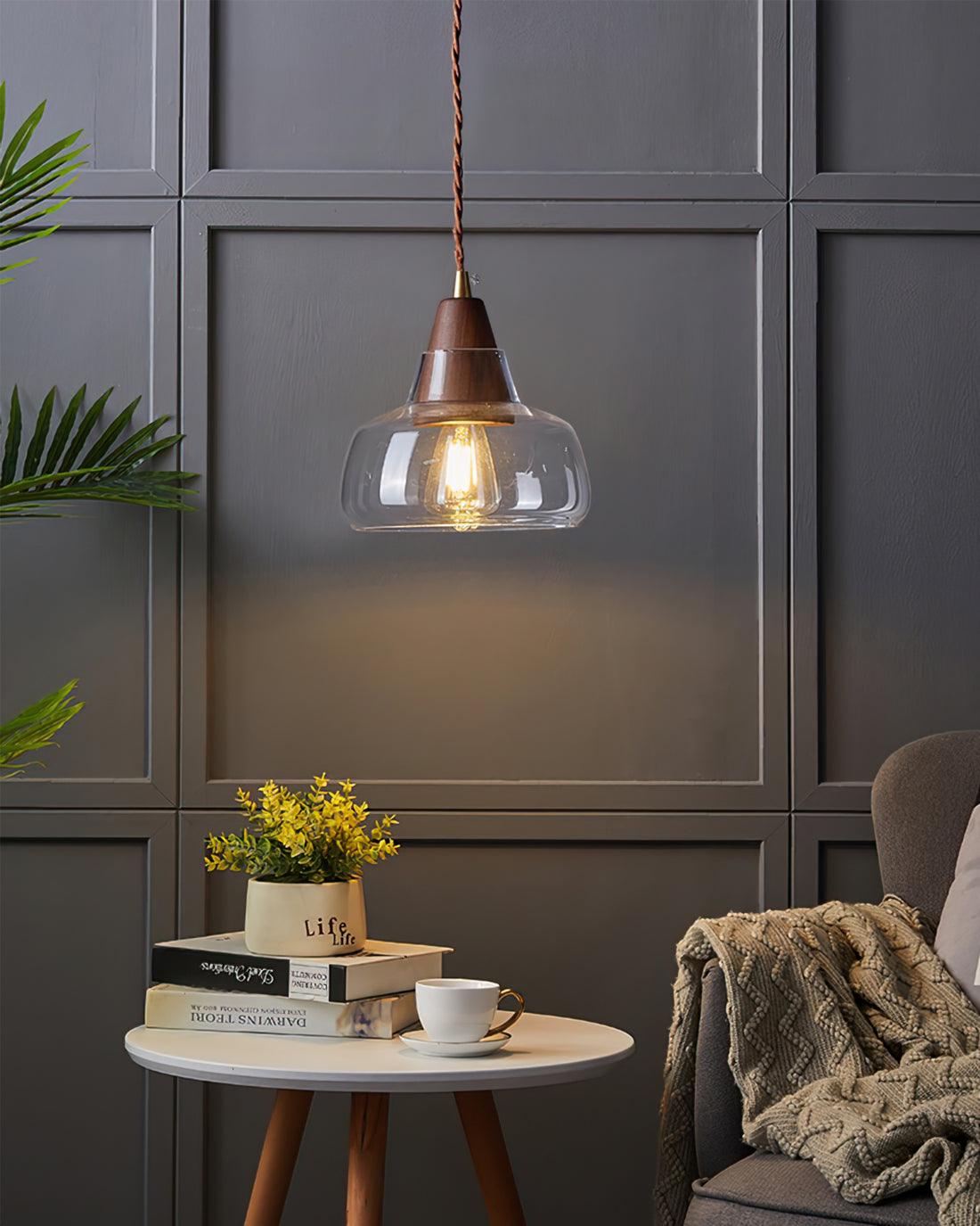 Walnut Glass Pendant Lamp - Letslighting