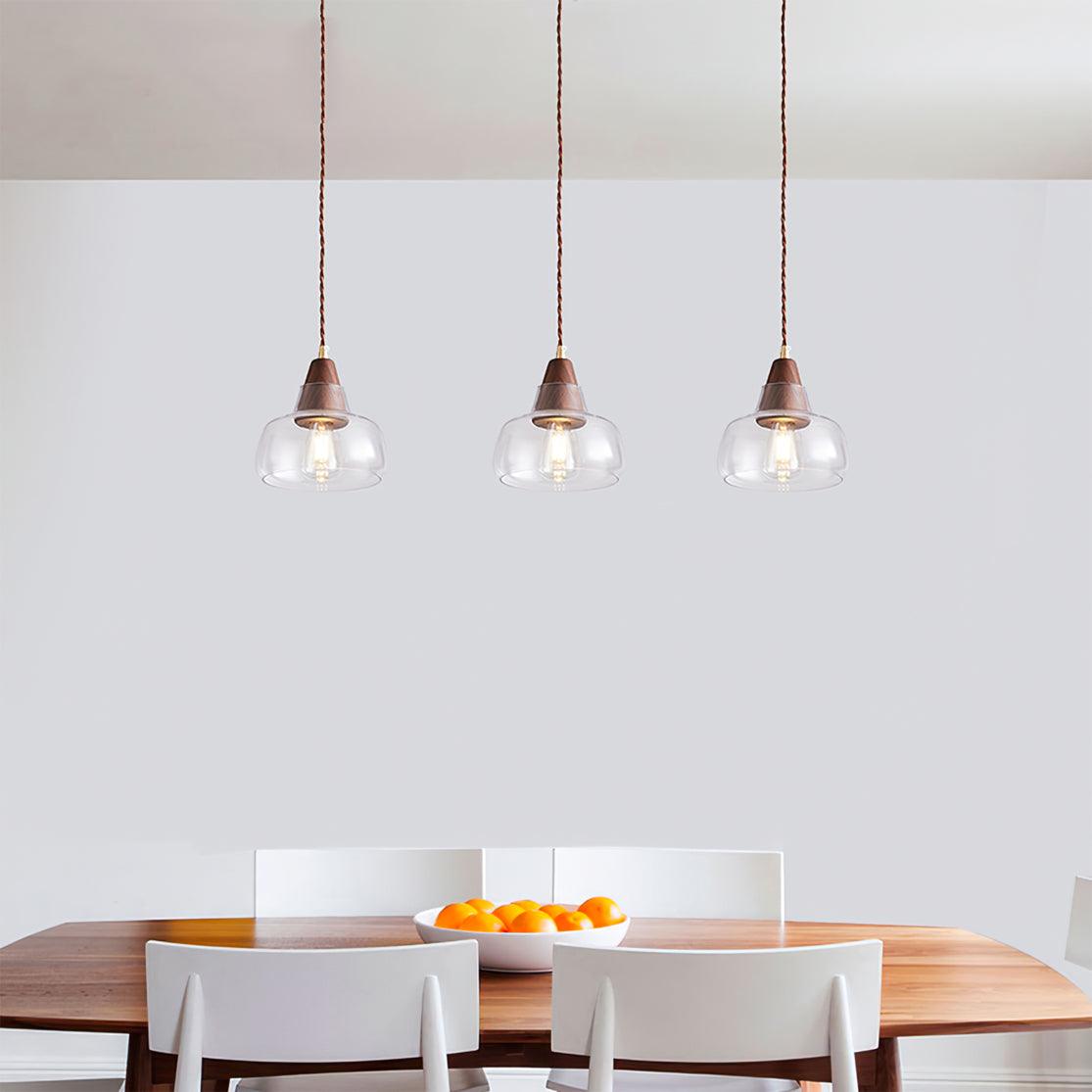 Walnut Glass Pendant Lamp - Letslighting