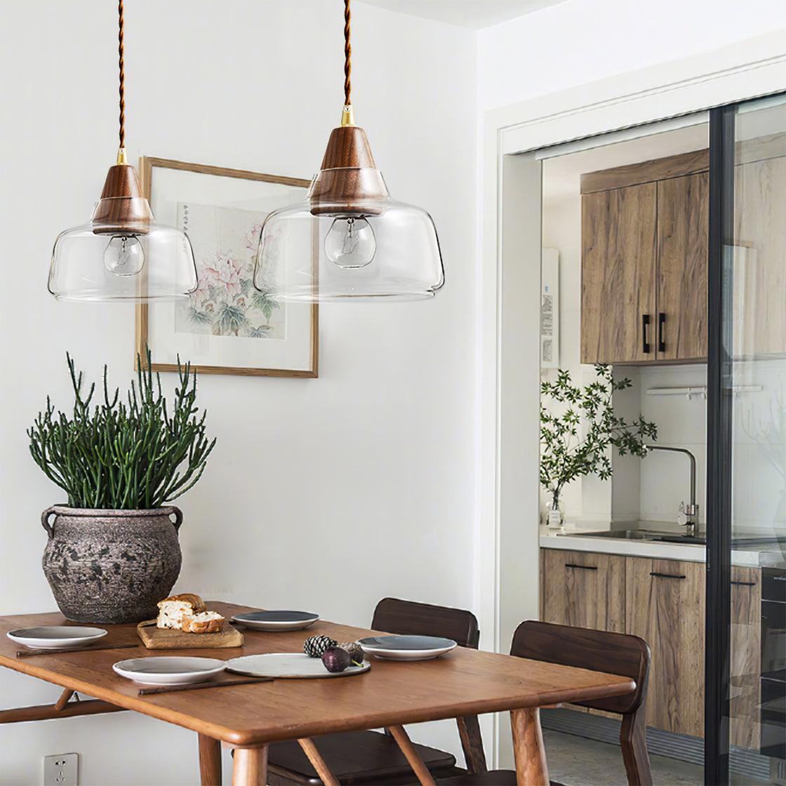Walnut Glass Pendant Lamp - Letslighting