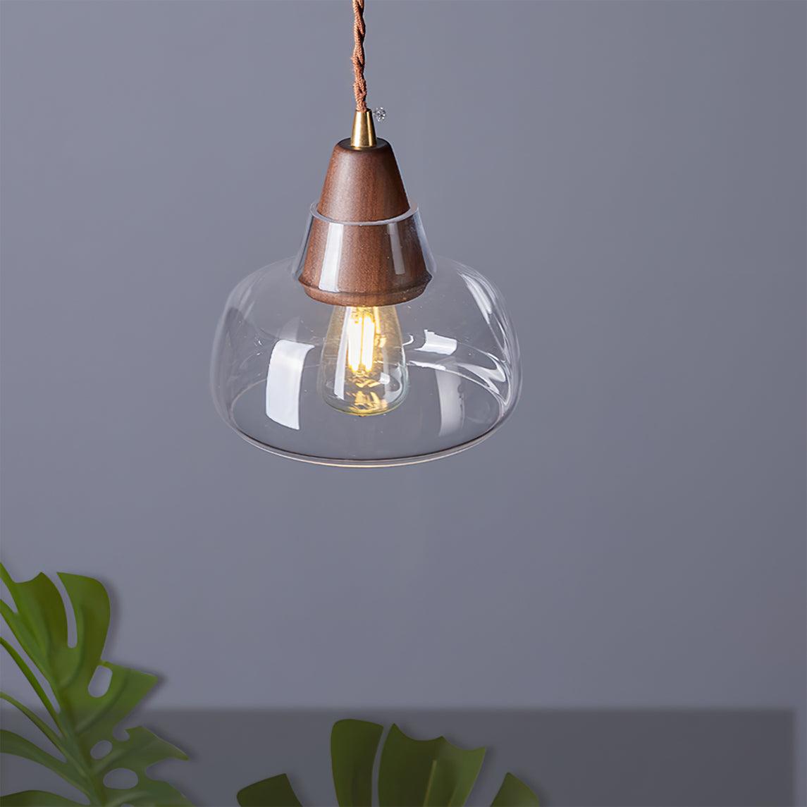 Walnut Glass Pendant Lamp - Letslighting