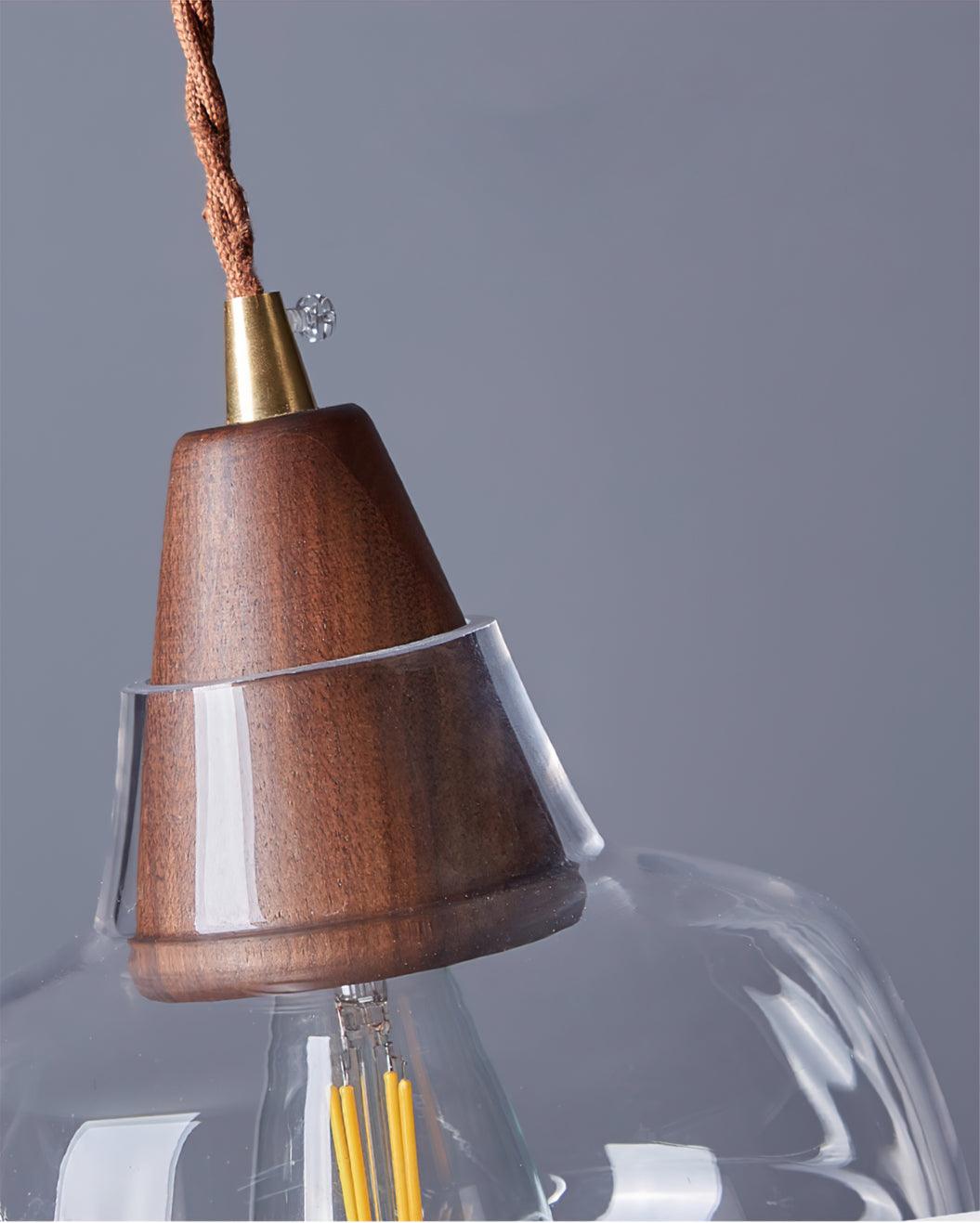 Walnut Glass Pendant Lamp - Letslighting