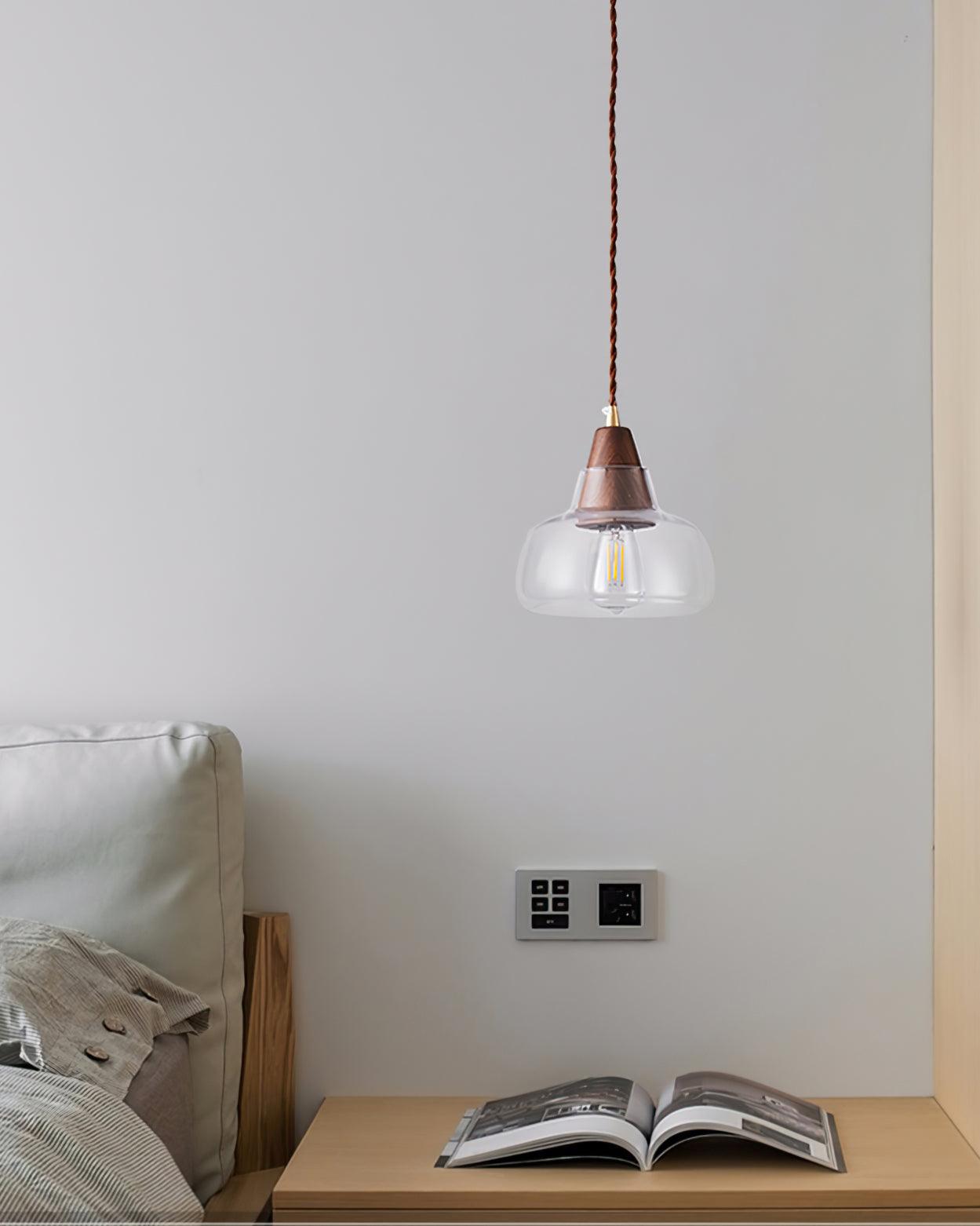 Walnut Glass Pendant Lamp - Letslighting