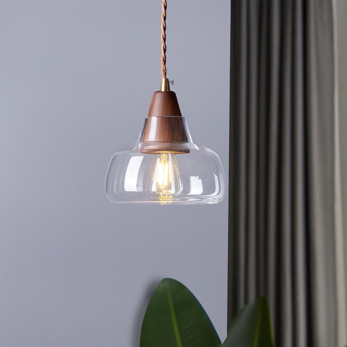 Walnut Glass Pendant Lamp - Letslighting