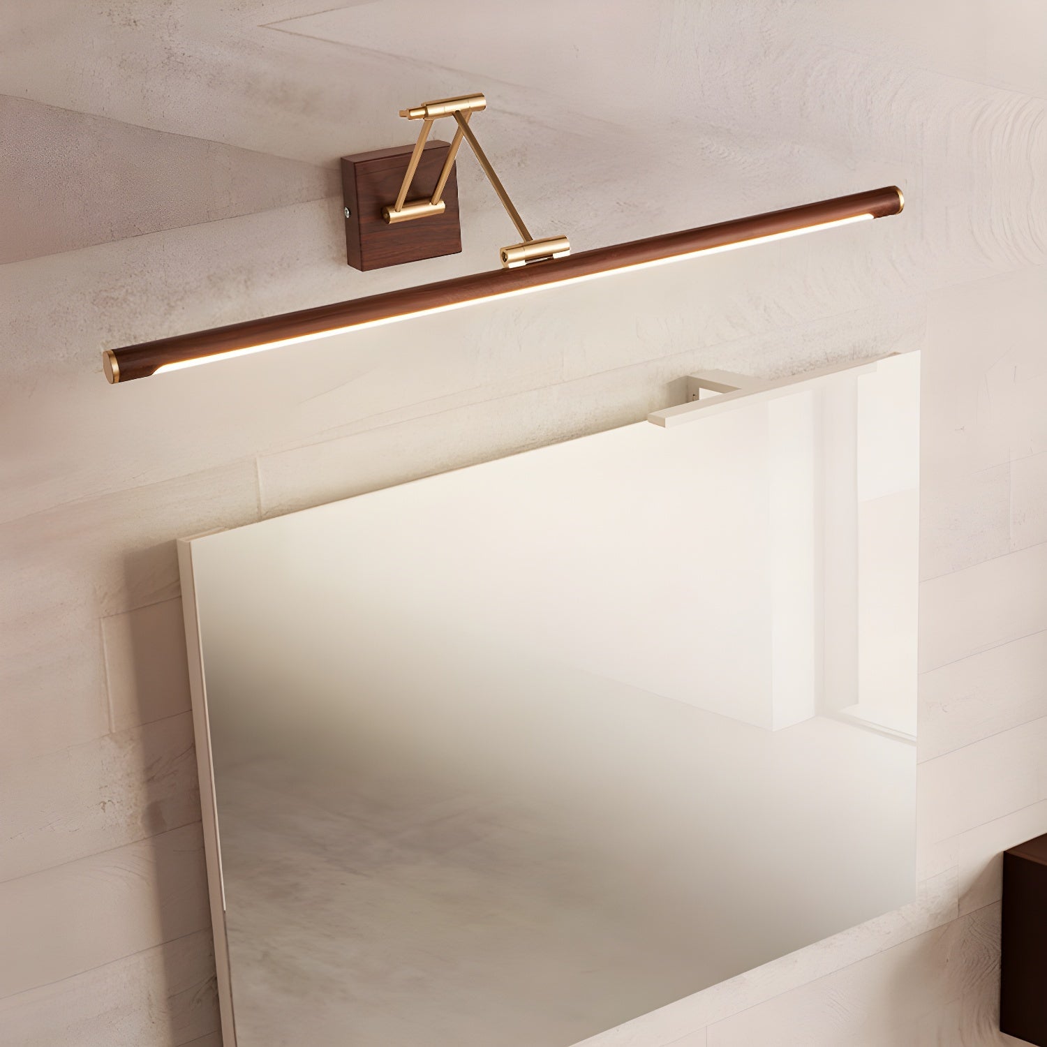 Walnut Color Linear Adjustable Wall Light - Letslighting
