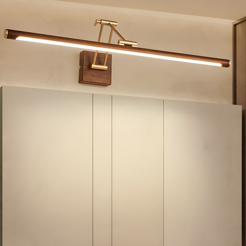 Walnut Color Linear Adjustable Wall Light - Letslighting