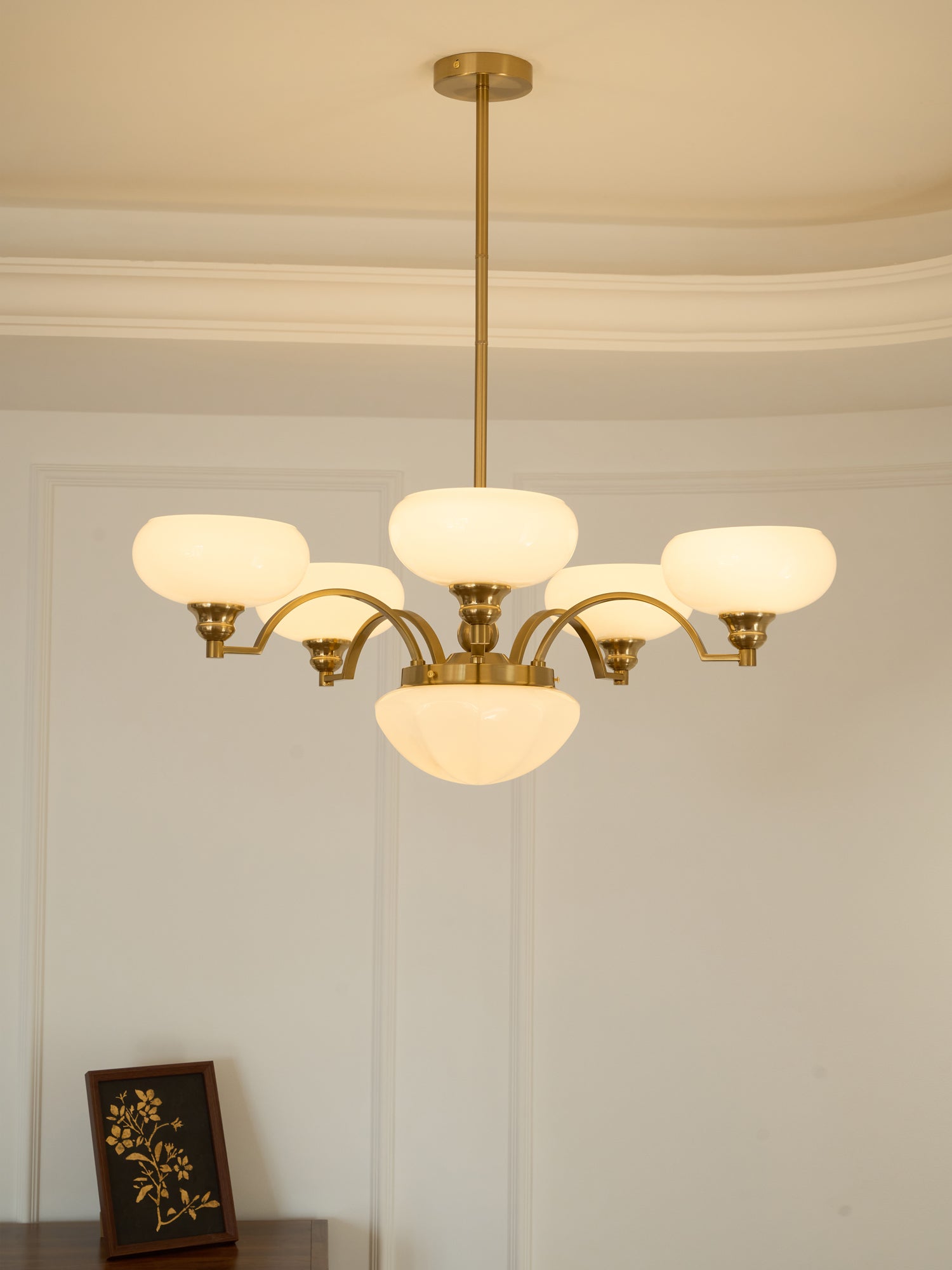 Lustra Chandelier Warre Satin Nickel Glass Iron - Letslighting