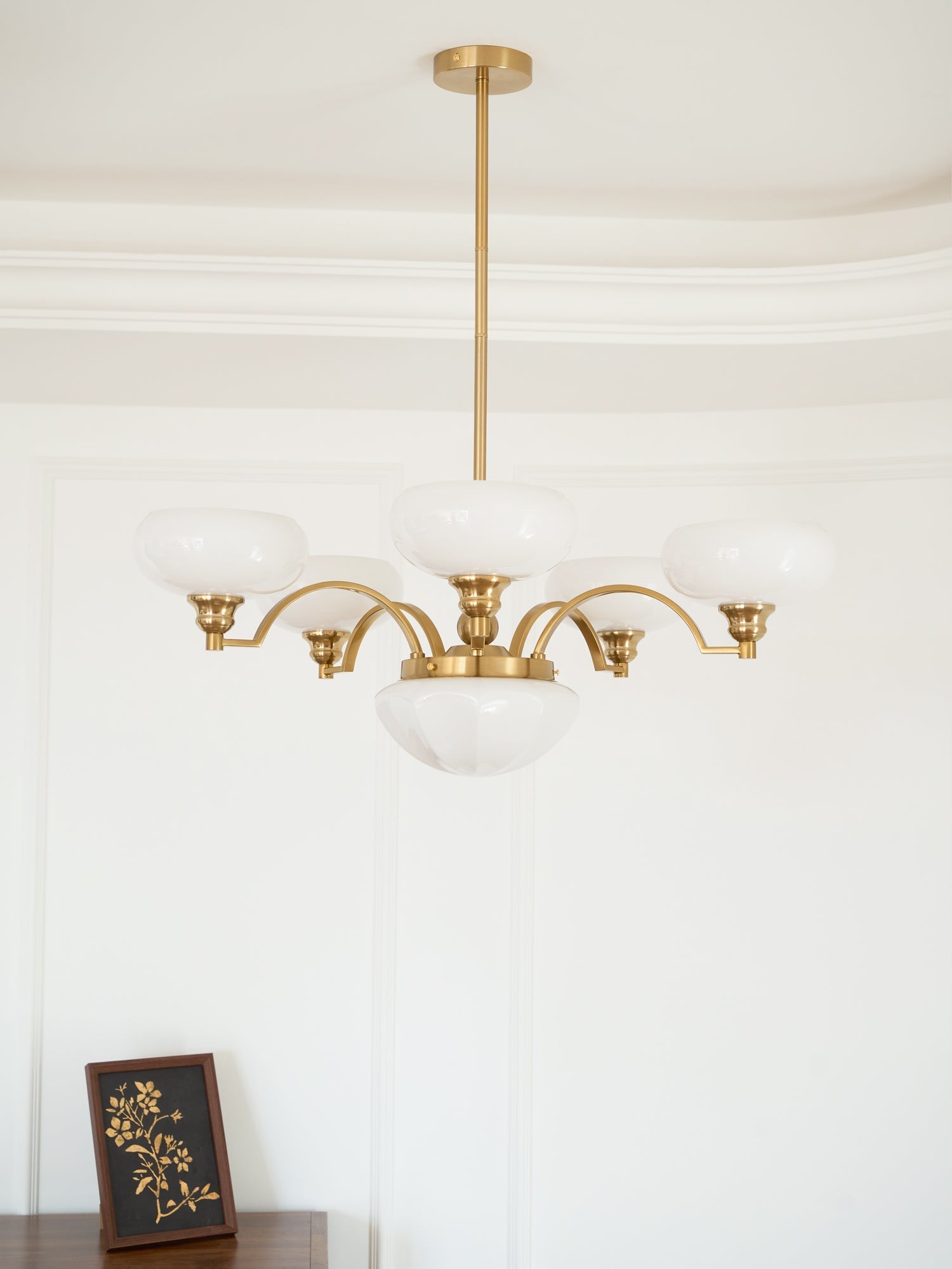 Lustra Chandelier Warre Satin Nickel Glass Iron - Letslighting