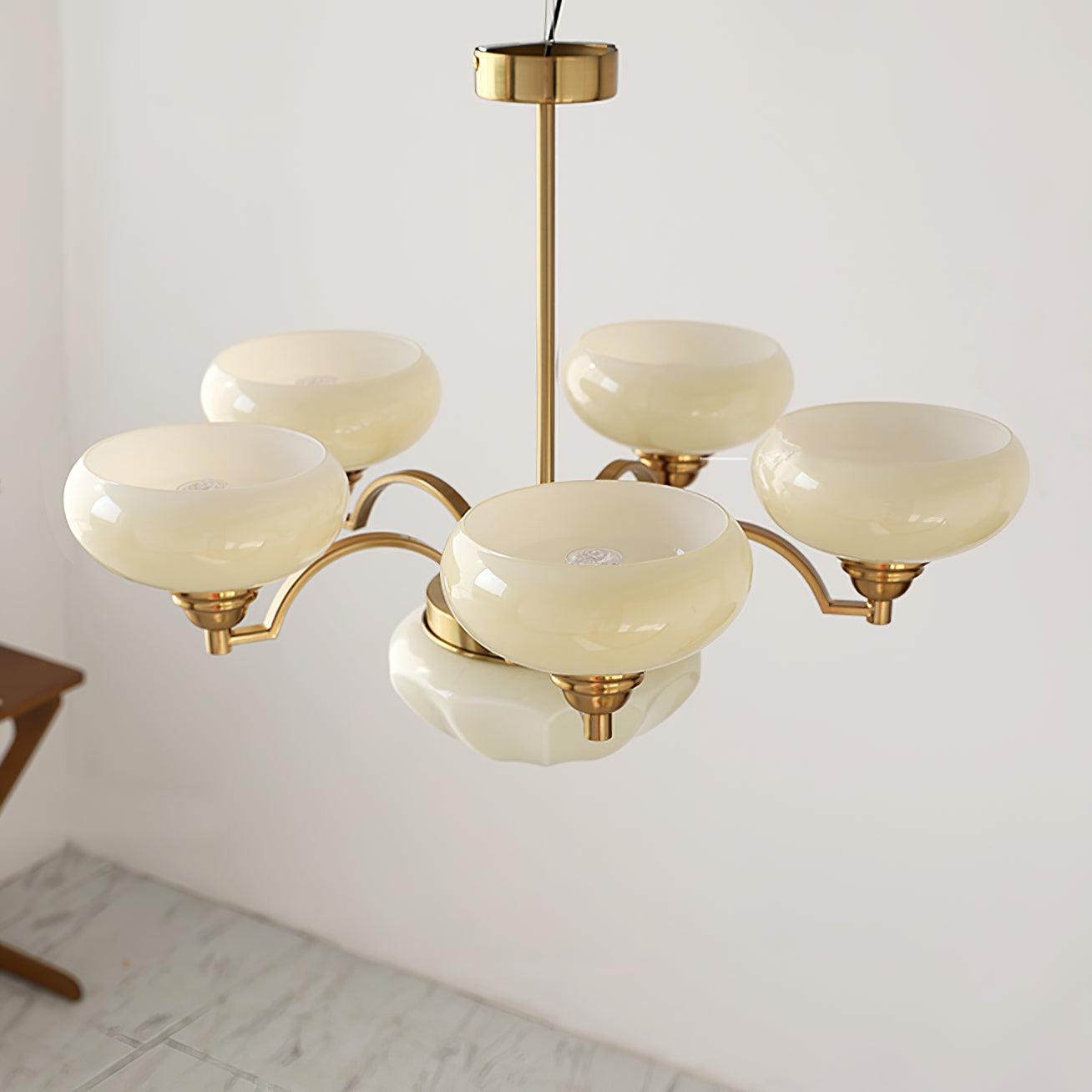 Lustra Chandelier Warre Satin Nickel Glass Iron - Letslighting