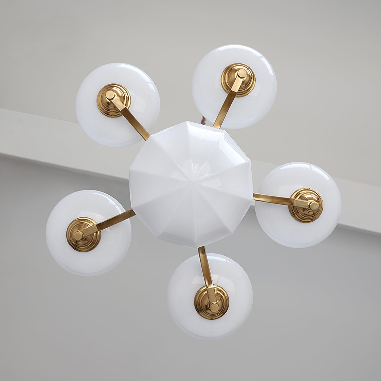 Lustra Chandelier Warre Satin Nickel Glass Iron - Letslighting