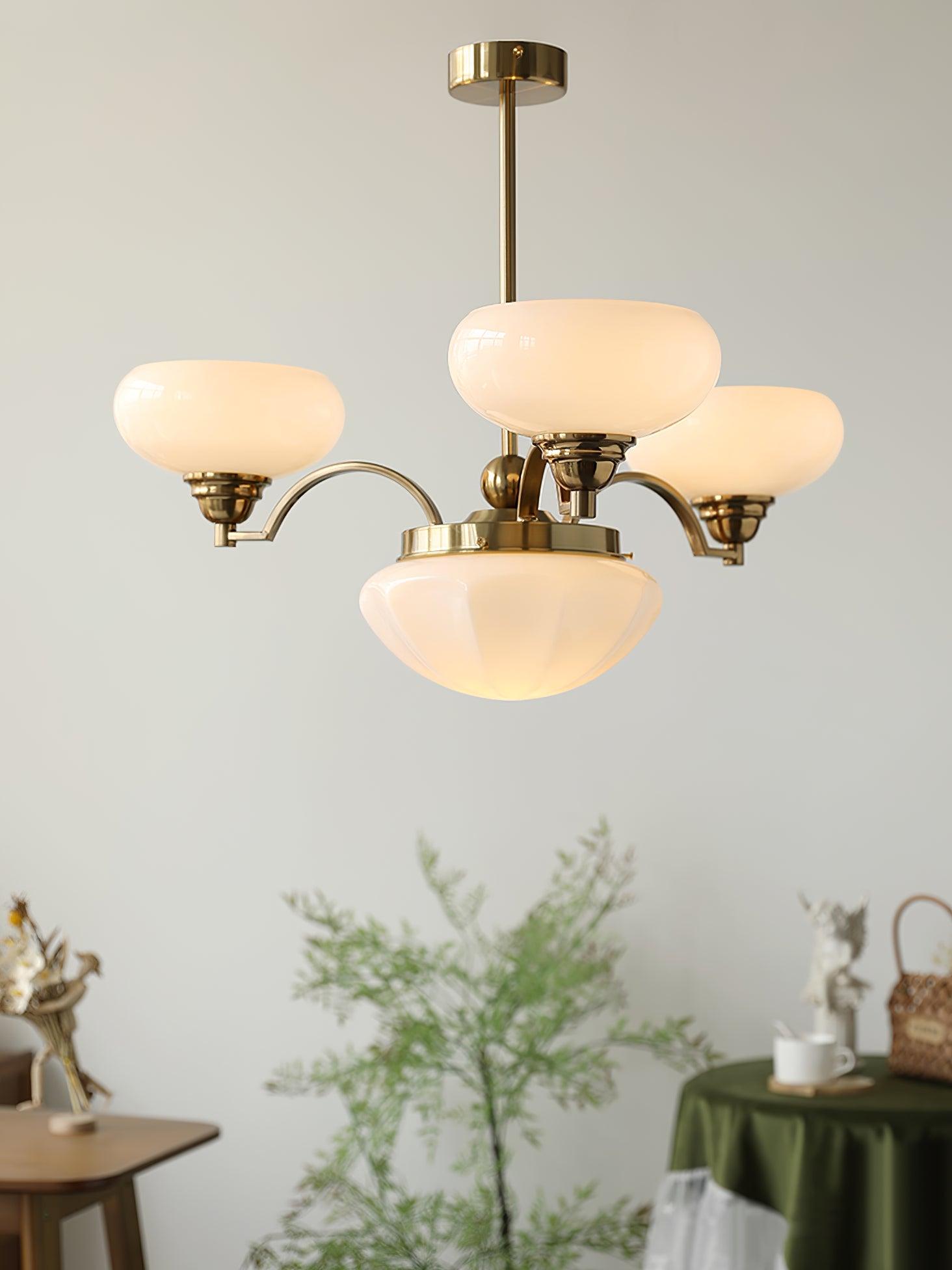 Lustra Chandelier Warre Satin Nickel Glass Iron - Letslighting