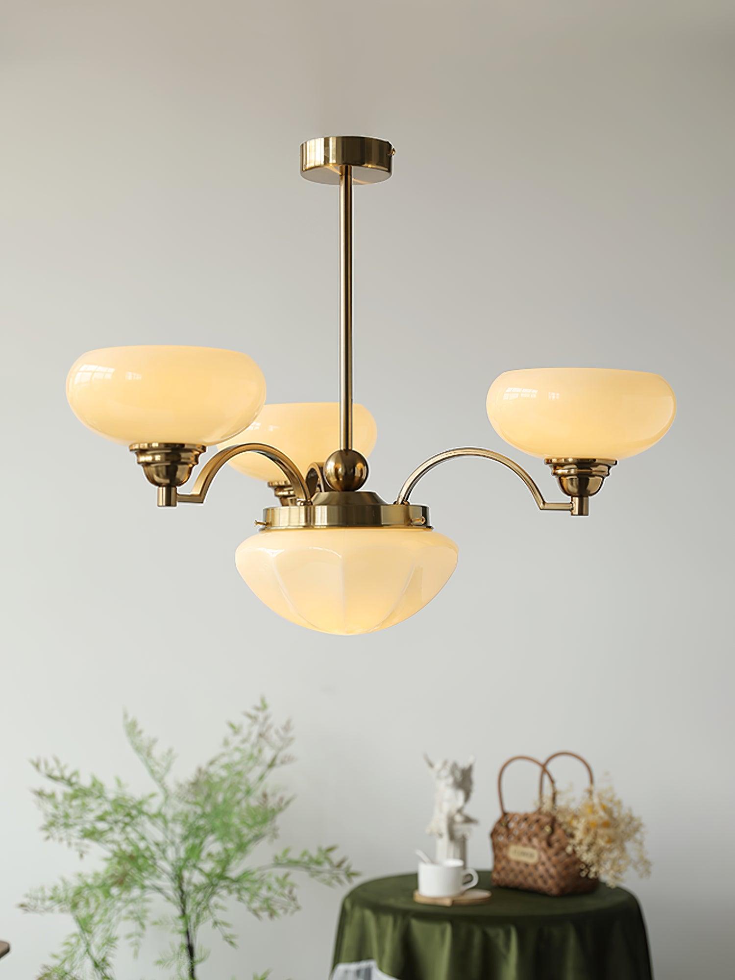Lustra Chandelier Warre Satin Nickel Glass Iron - Letslighting