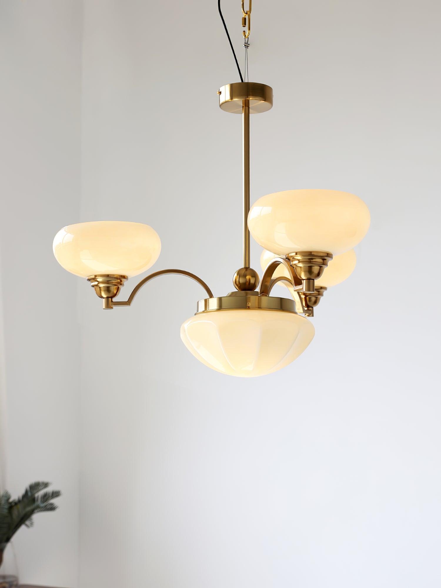 Lustra Chandelier Warre Satin Nickel Glass Iron - Letslighting
