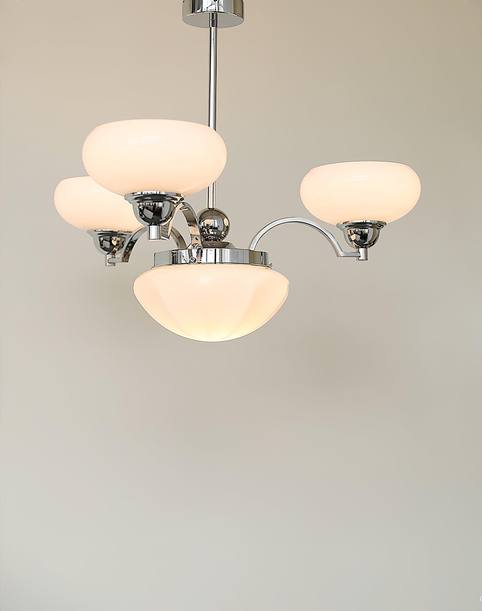 Lustra Chandelier Warre Satin Nickel Glass Iron - Letslighting
