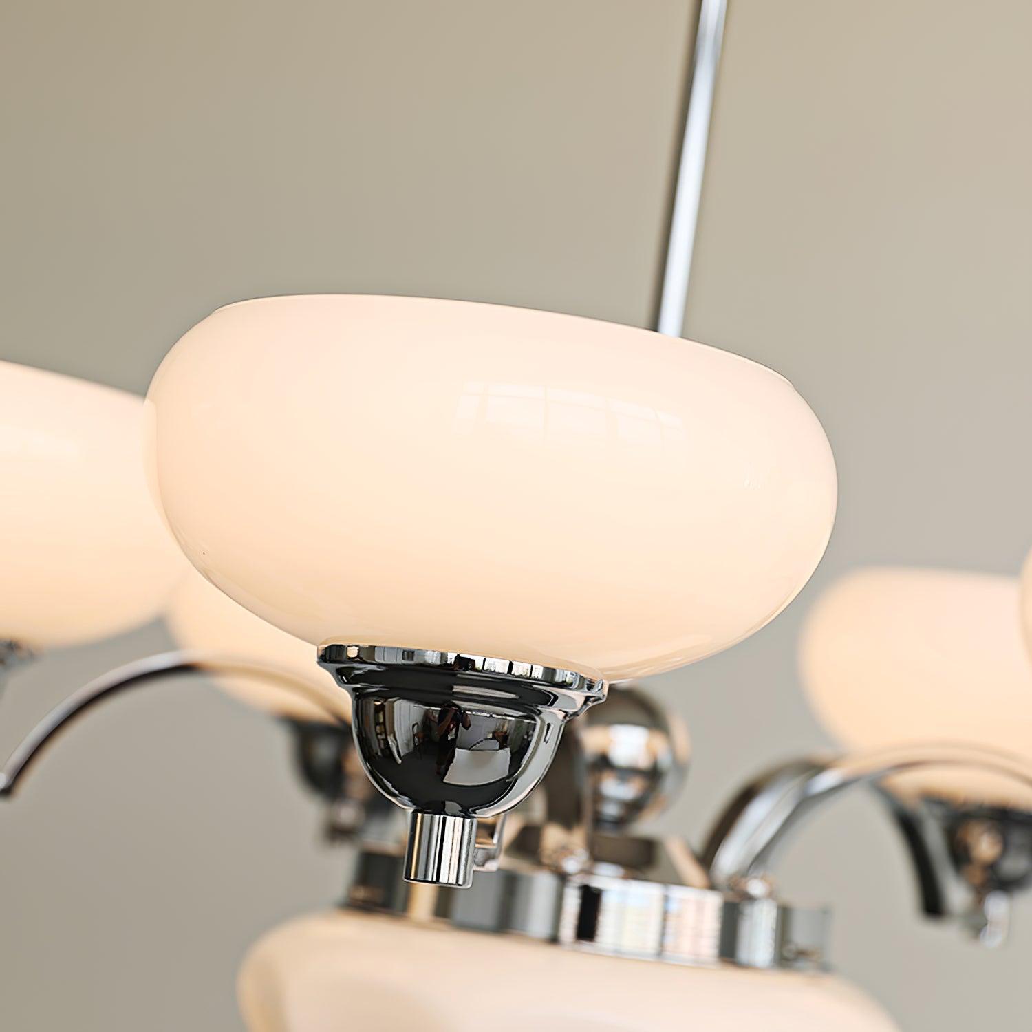 Lustra Chandelier Warre Satin Nickel Glass Iron - Letslighting