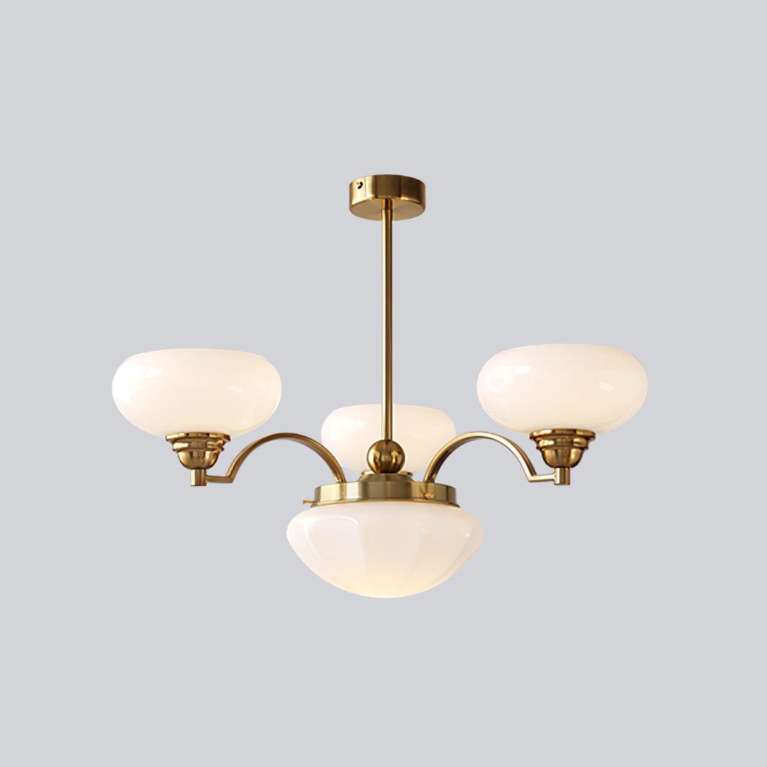 Lustra Chandelier Warre Satin Nickel Glass Iron - Letslighting