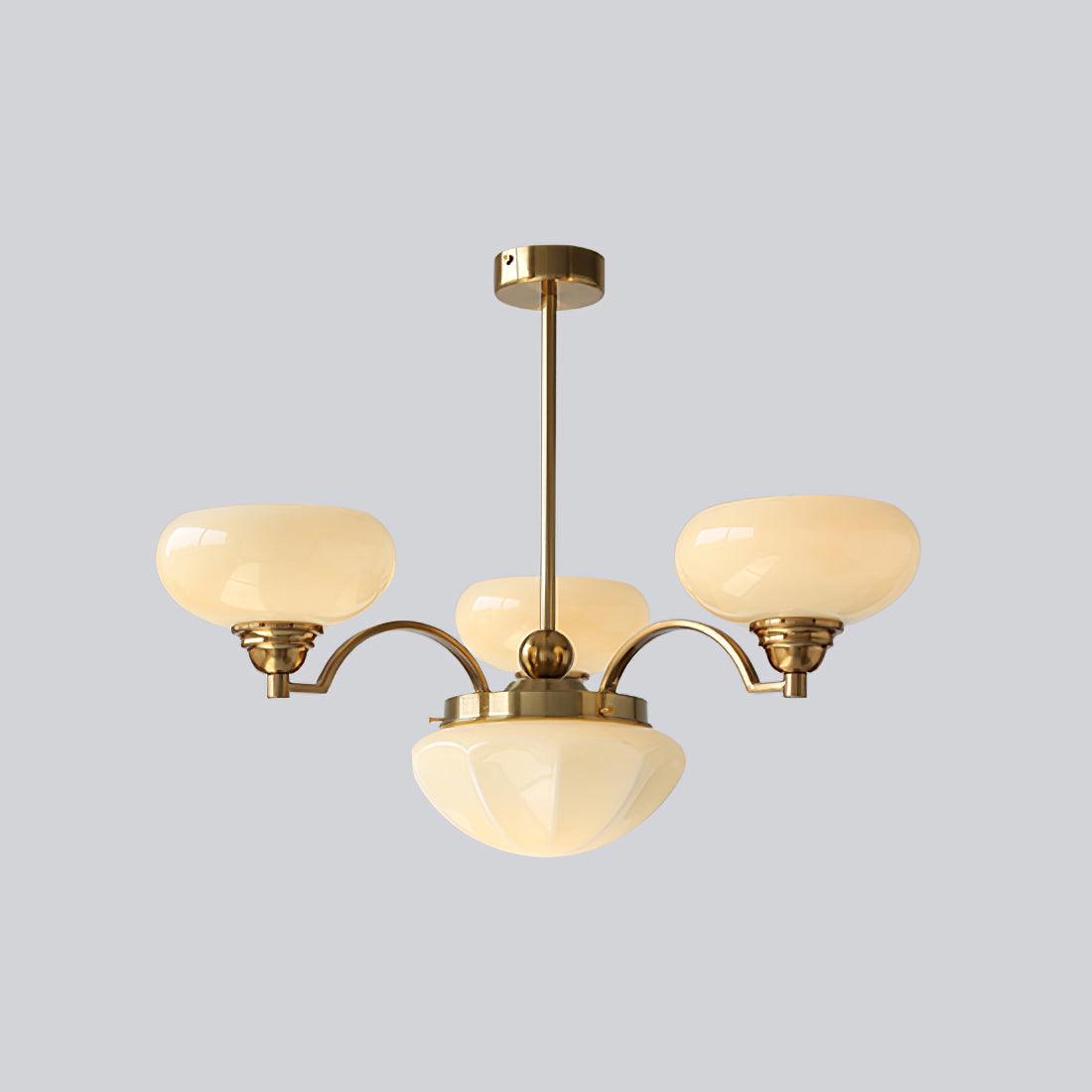 Lustra Chandelier Warre Satin Nickel Glass Iron - Letslighting