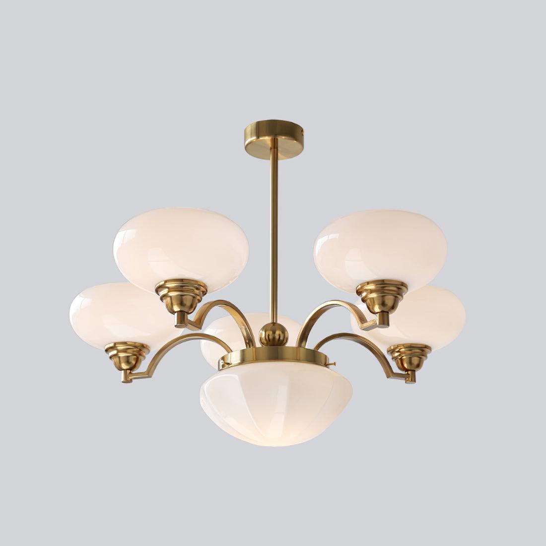 Lustra Chandelier Warre Satin Nickel Glass Iron - Letslighting