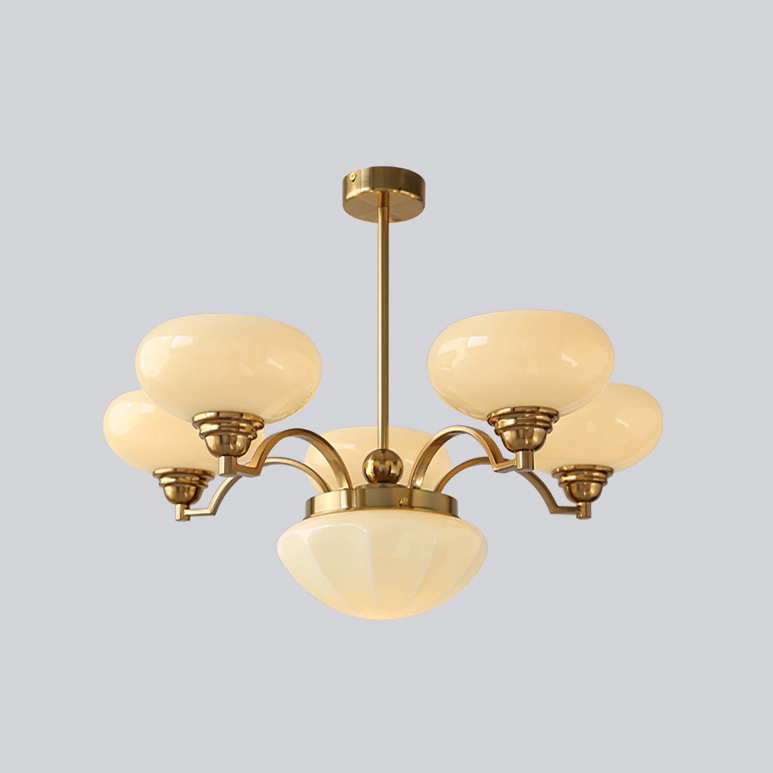 Lustra Chandelier Warre Satin Nickel Glass Iron - Letslighting