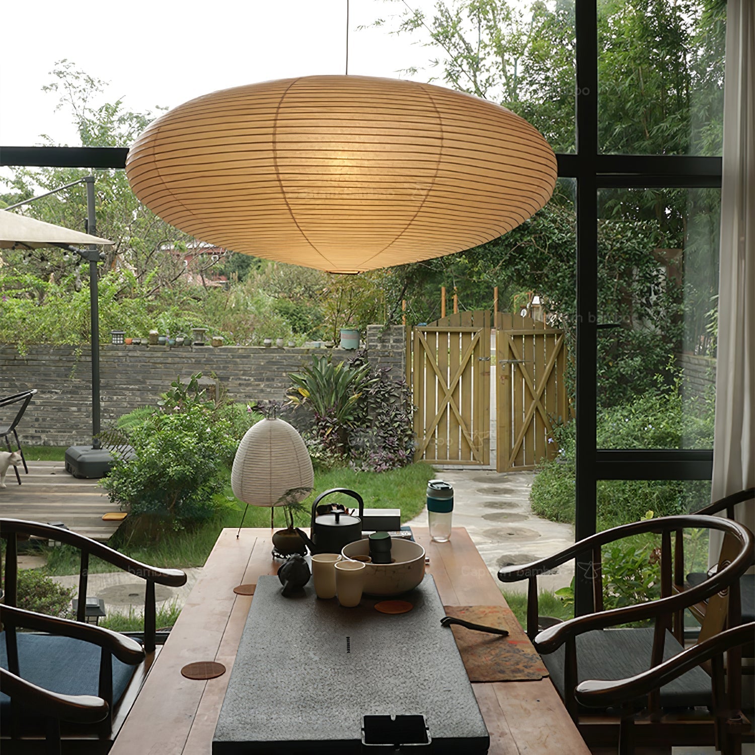 Orba Washi Paper 15A Pendant Light - Letslighting