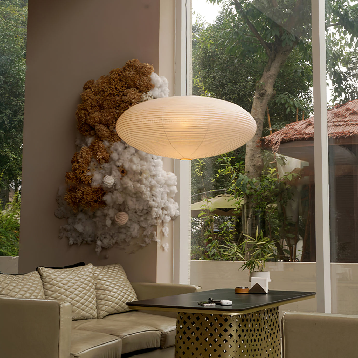 Ritta Washi Paper Swag Pendant Light