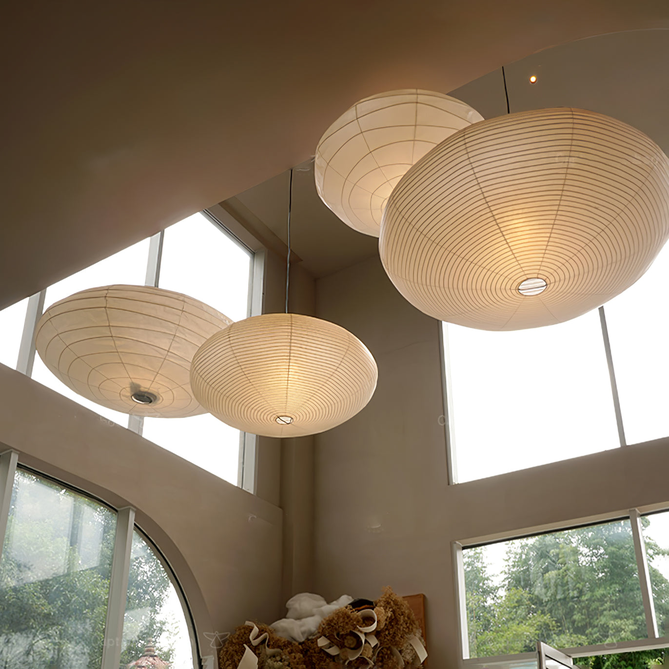 Ritta Washi Paper Swag Pendant Light