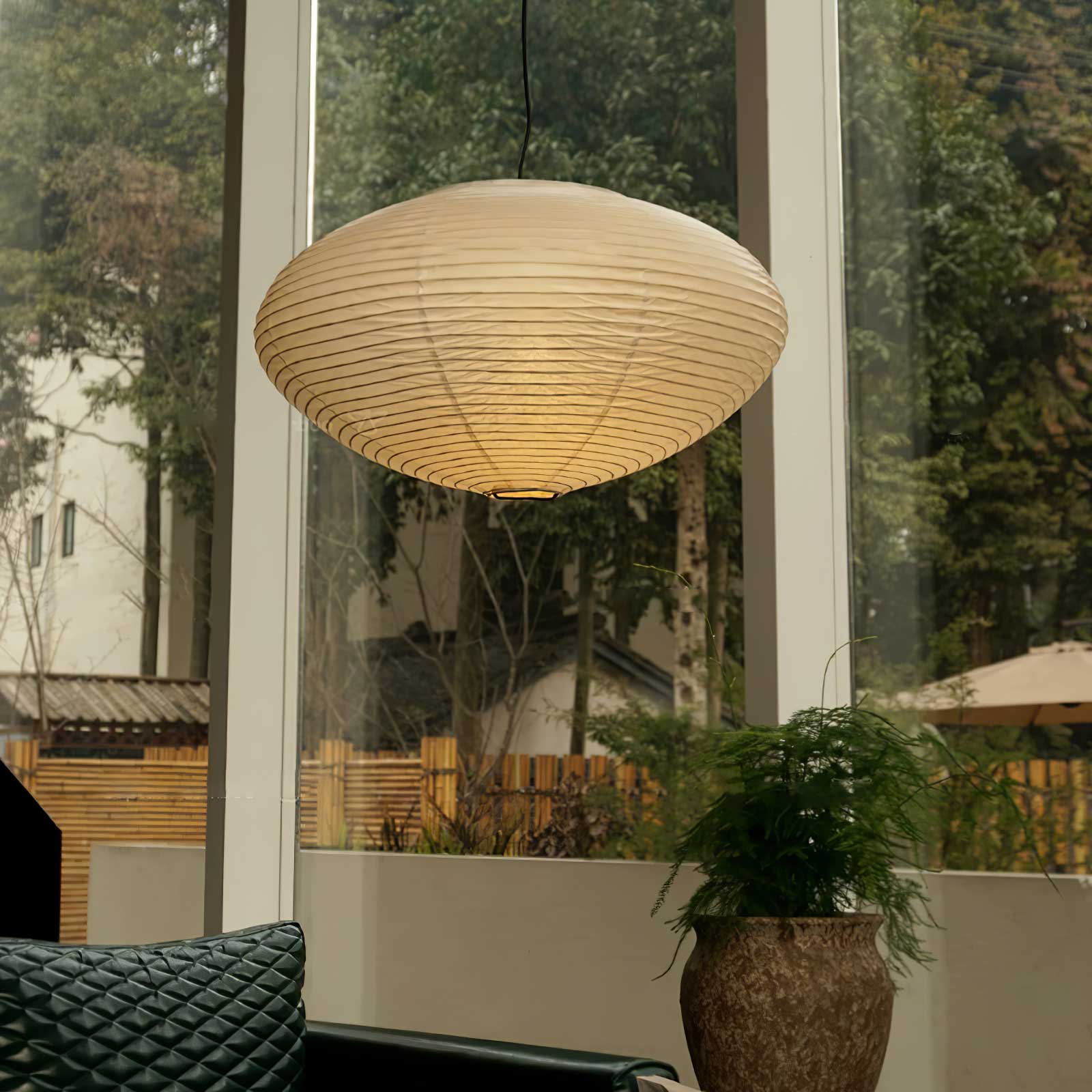 Orba Washi Paper 15A Pendant Light - Letslighting