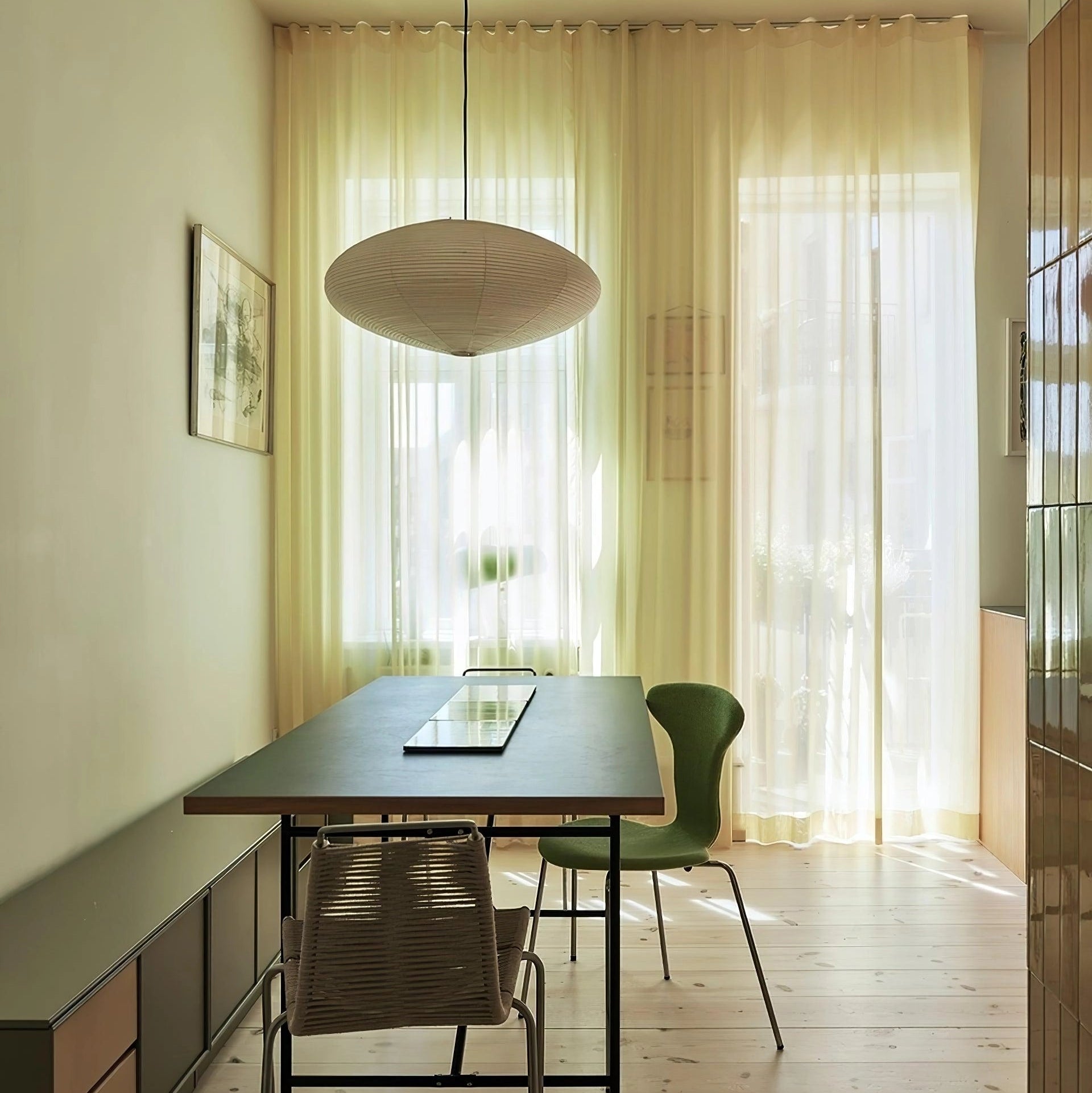 Orba Washi Paper 15A Pendant Light - Letslighting
